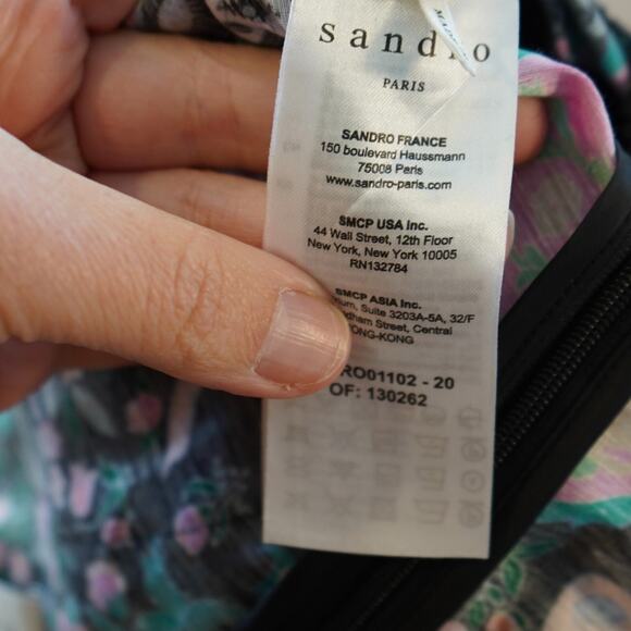 SANDRO - Iveane Floral A-Line Minidress FR size 34/US XS 2 - Picture 11 of 11